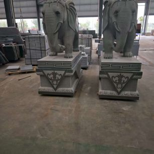 通化芝麻灰花岗岩对象 芝麻白芝麻灰大象