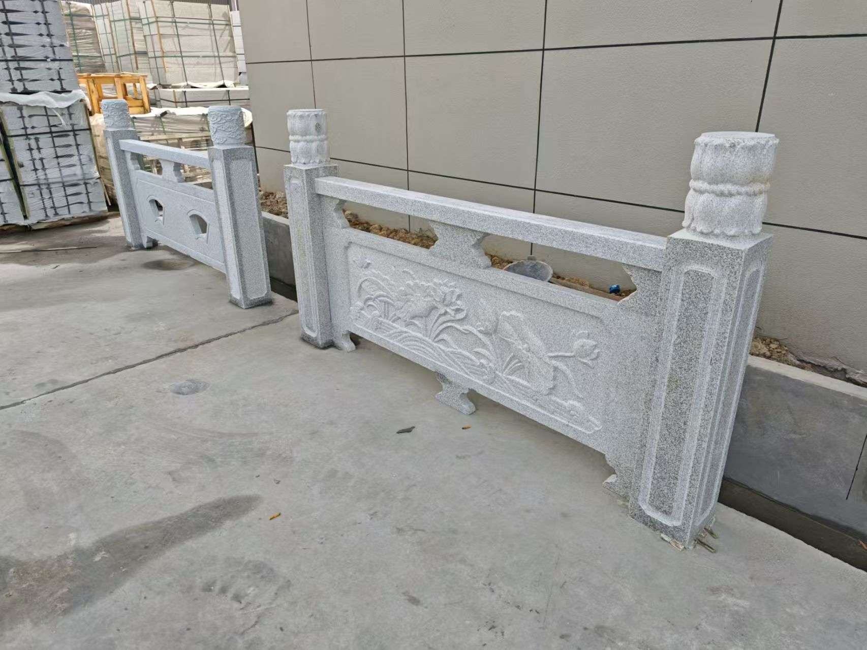 通化芝麻白河道栏杆 石材栏杆